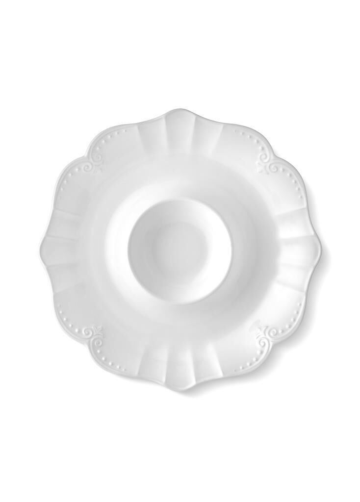 GRANDE BEYAZ BÖLMELİ SERVİS TABAK 39CM