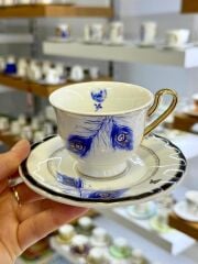 PAULINA MAVİ TEK KİŞİLİK TÜRK KAHVESİ FİNCANI DESEN2