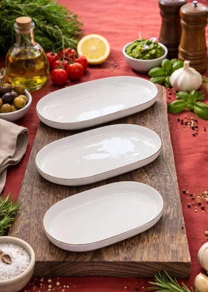 SIERRA 3'LÜ OVAL TABAK