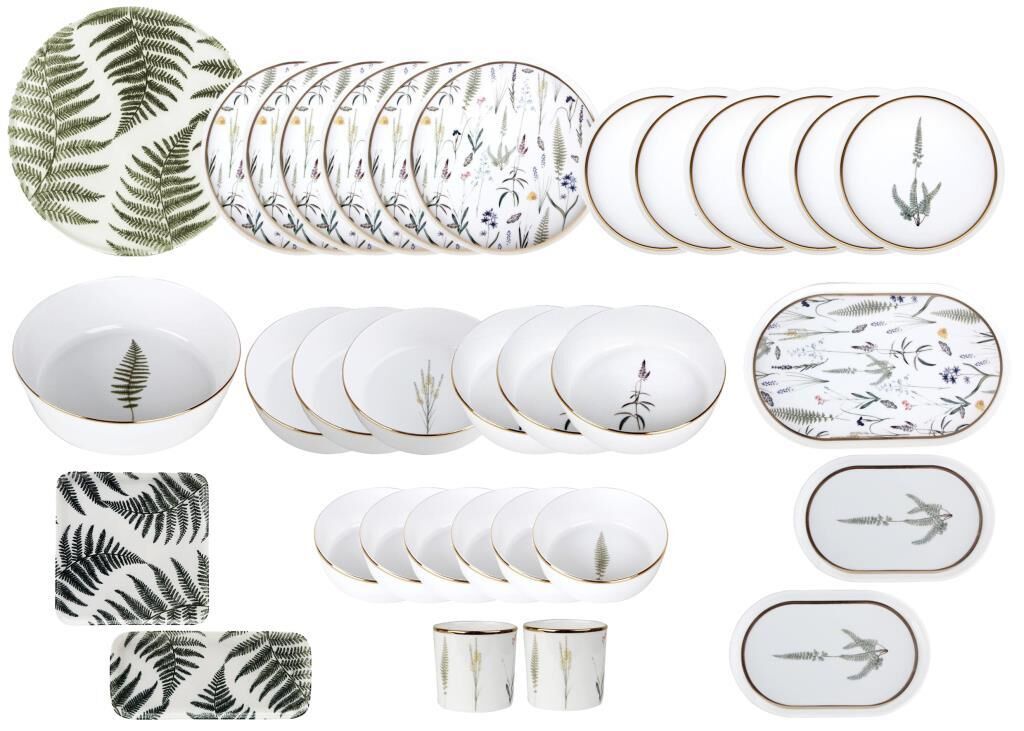 BOTANICAL 6 KİŞİLİK 33 PARÇA YEMEK TAKIMI