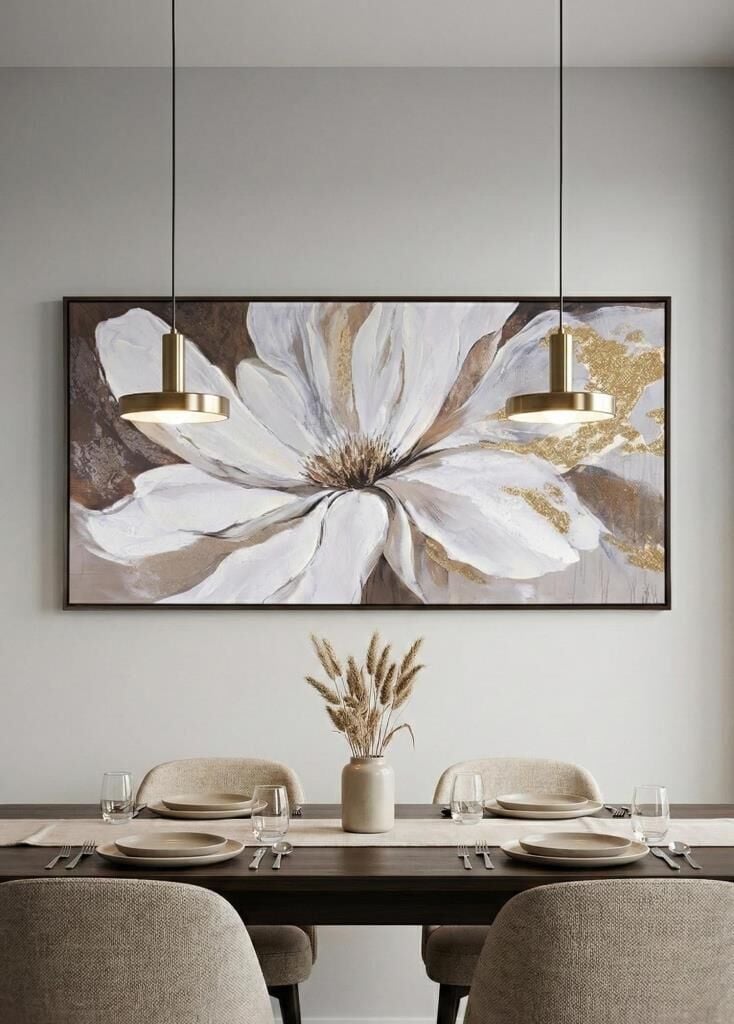 FLORAL KANVAS TABLO 140X70CM