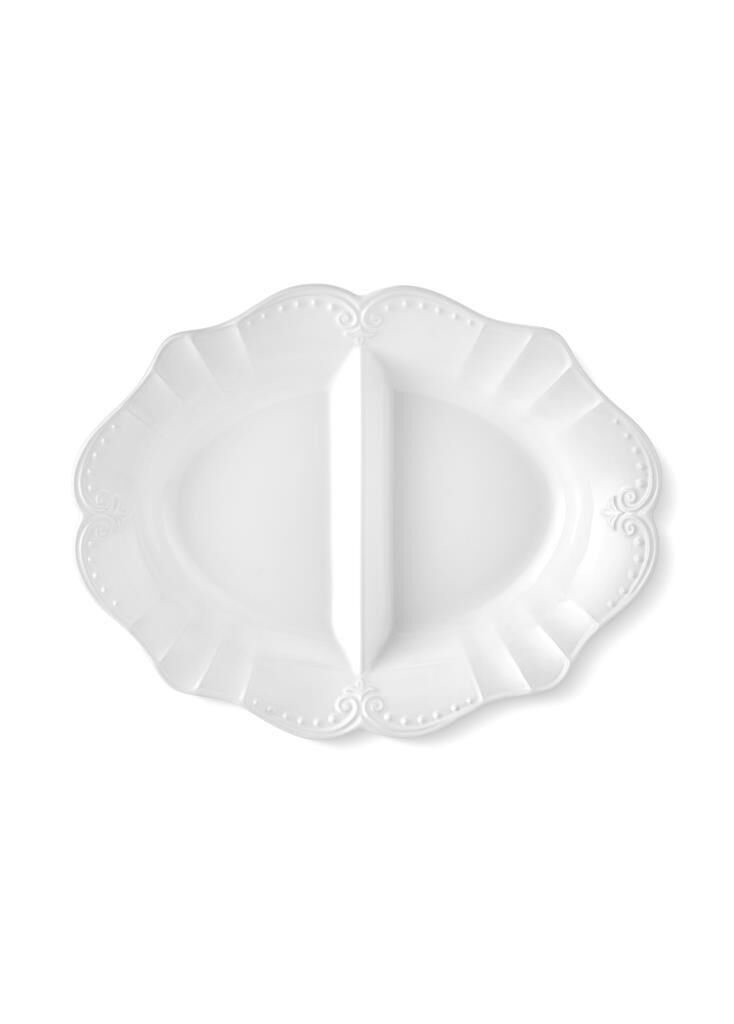 GRANDE BEYAZ SERVİS TABAK 41X32CM