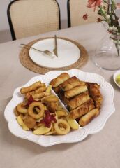 GRANDE BEYAZ SERVİS TABAK 41X32CM