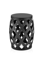 PRİZMA SİYAH TABURE&YAN SEHPA 50X35CM