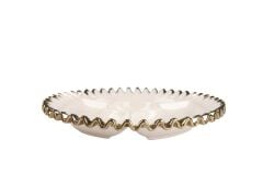 BEYAZ ALTIN AVANGARDE BÖLMELİ SUNUM TABAK 38CM