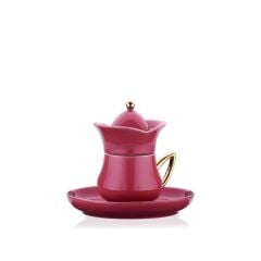 LALEZAR PEMBE 2 KİŞİLİK TÜRK KAHVESİ FİNCANI