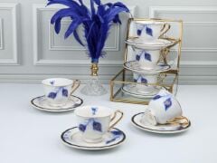 PAULINA MAVİ 6 KİŞİLİK TÜRK KAHVESİ FİNCANI DESEN2