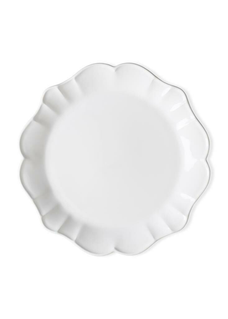 GRANDE BEYAZ AYAKLI SERVİS TABAK 33X12CM