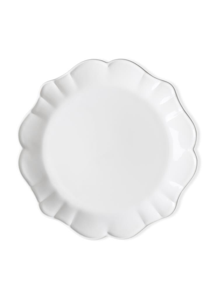 GRANDE BEYAZ AYAKLI SERVİS TABAK 33X12CM