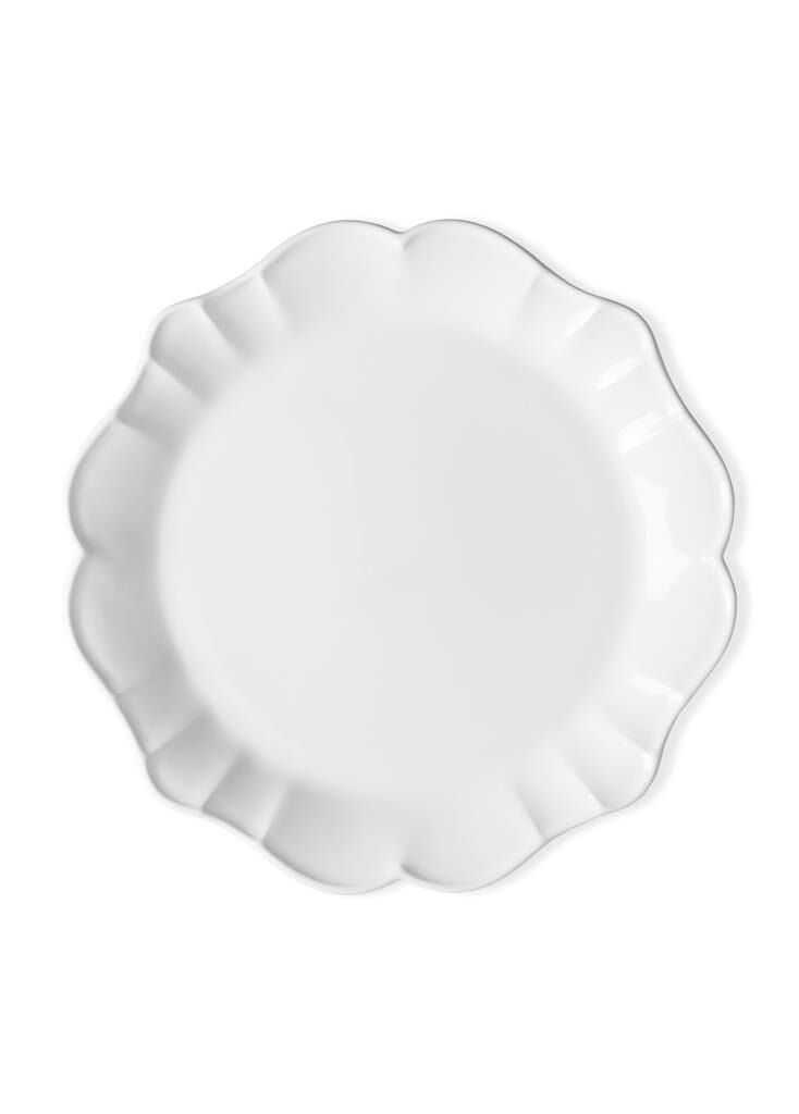 GRANDE BEYAZ AYAKLI SERVİS TABAK 33X12CM