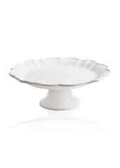 GRANDE BEYAZ AYAKLI SERVİS TABAK 33X12CM