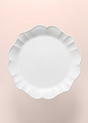 GRANDE BEYAZ AYAKLI SERVİS TABAK 33X12CM