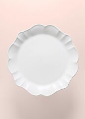 GRANDE BEYAZ AYAKLI SERVİS TABAK 33X12CM