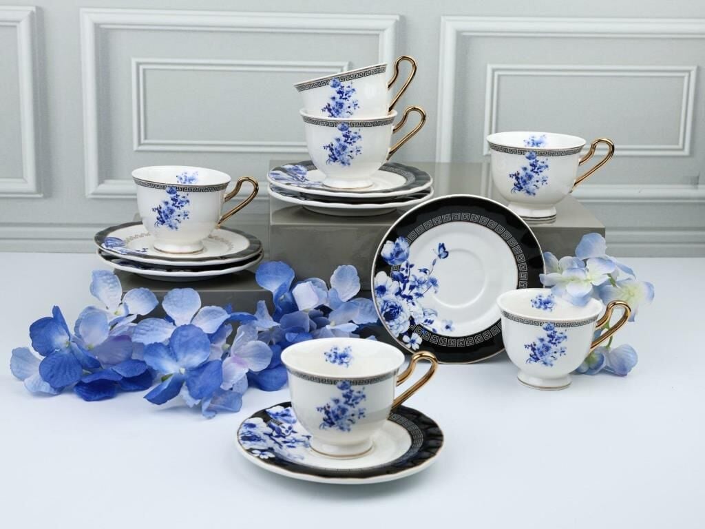 PAULINA MAVİ 6 KİŞİLİK TÜRK KAHVESİ FİNCANI DESEN3