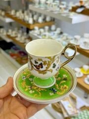 YEŞİL AYAKLI 6 KİŞİLİK TÜRK KAHVESİ FİNCANI