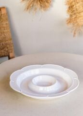 GRANDE BEYAZ BÖLMELİ SERVİS TABAK 39CM
