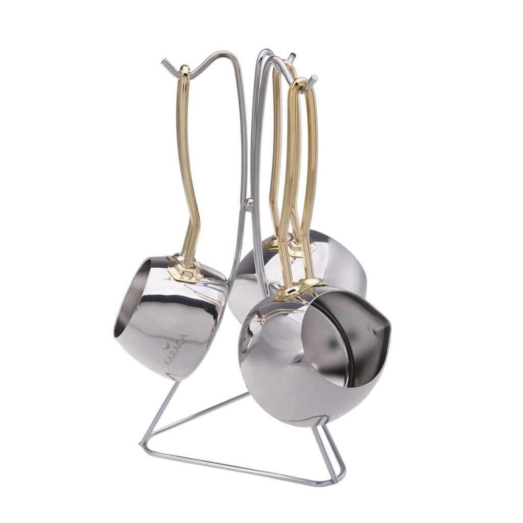 ZEYNA GOLD 3'LÜ CEZVE SETİ