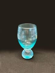 TURKUAZ AYAKLI TEKLİ KRİSTAL CAM BARDAK 200ML