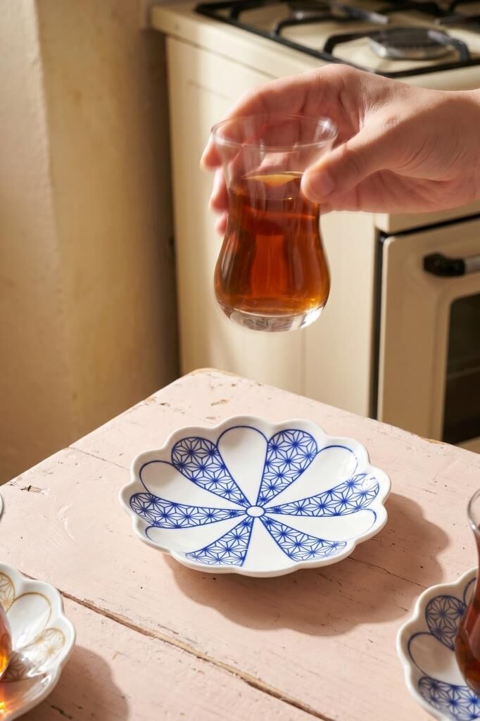 DEM MAVİ TEKLİ ÇAY TABAK