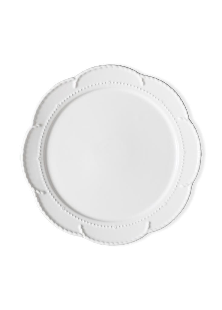 GRANDE BEYAZ AYAKLI SERVİS TABAK 32X12CM