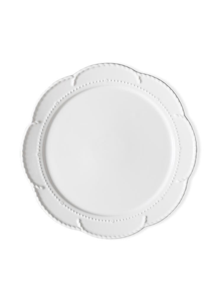 GRANDE BEYAZ AYAKLI SERVİS TABAK 32X12CM