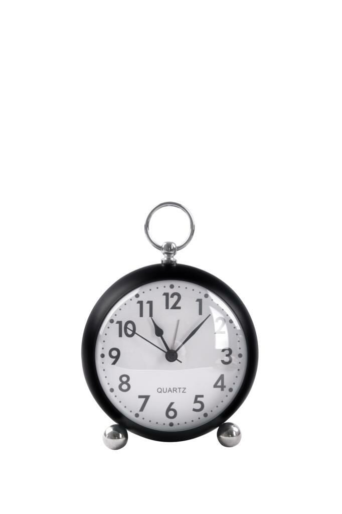 SİYAH METAL ÇALAR SAAT 15CM