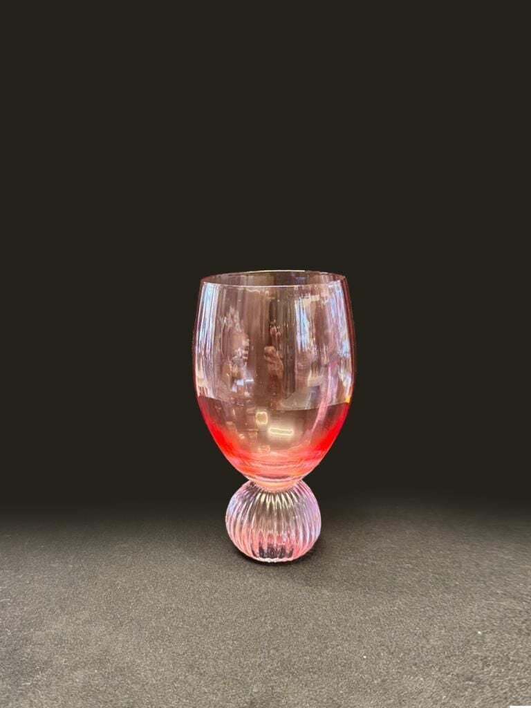 PEMBE AYAKLI TEKLİ KRİSTAL CAM BARDAK 200ML