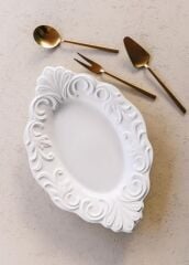 GRANDE BEYAZ SERVİS TABAK 44X29CM