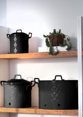 PRİZMA SİYAH PATATES&SOĞAN SAKLAMA KABI 30X30X30CM