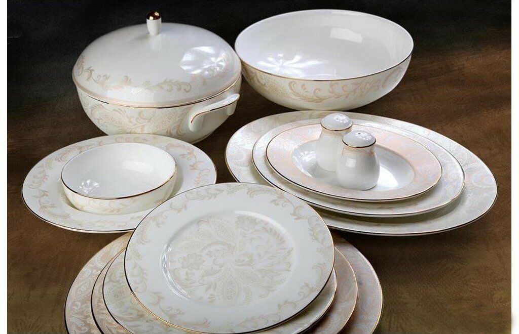 PROUNA SATIN STITCH 72 PARÇA BONE CHINA YEMEK TAKIM