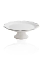 GRANDE BEYAZ AYAKLI SERVİS TABAK 33X12CM