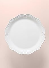 GRANDE BEYAZ AYAKLI SERVİS TABAK 33X12CM