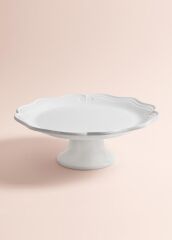 GRANDE BEYAZ AYAKLI SERVİS TABAK 33X12CM