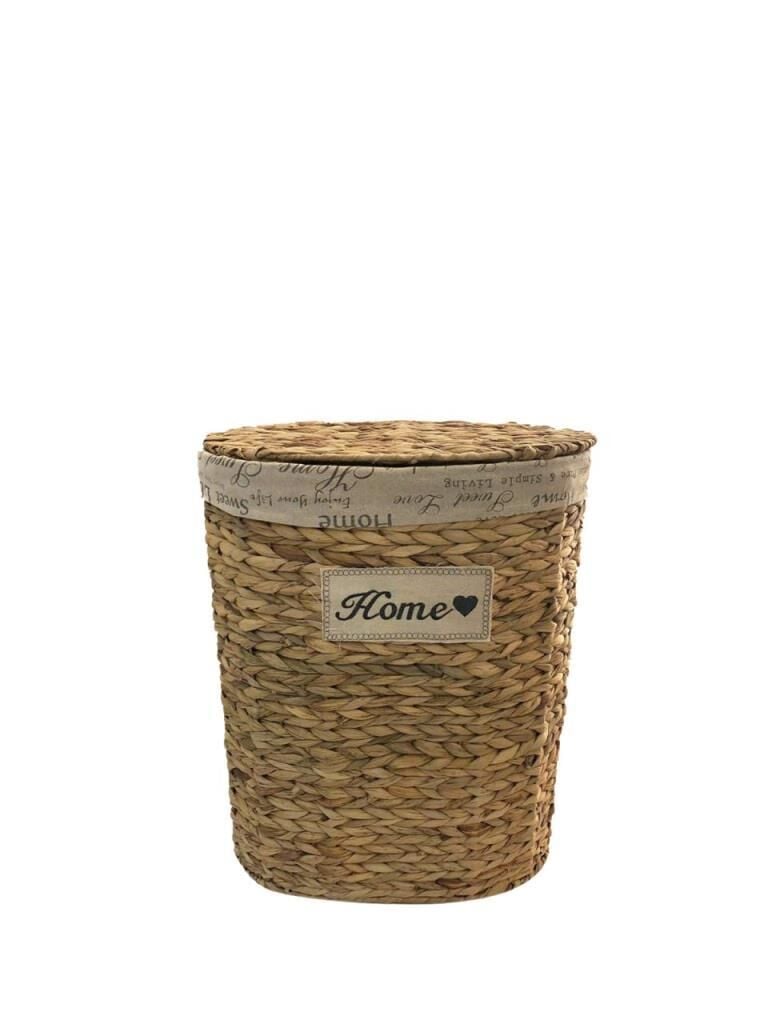 HASIR AÇIK KAHVE OVAL ÇAMAŞIR SEPETİ 48 cm