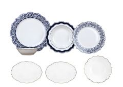 LACİVERT ÇİNİ DESEN 6 KİŞİLİK 27 PARÇA YEMEK TAKIMI