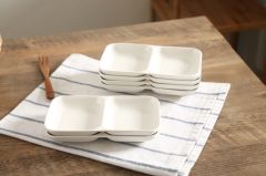 PORSELEN 2 BÖLMELİ TABAK 17cm