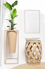 PRİZMA KARAMEL TABURE&YAN SEHPA 50X35CM