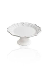 GRANDE BEYAZ AYAKLI SERVİS TABAK 22X10CM