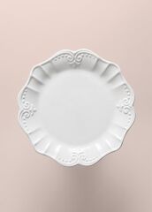 GRANDE BEYAZ AYAKLI SERVİS TABAK 22X10CM