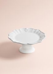 GRANDE BEYAZ AYAKLI SERVİS TABAK 22X10CM