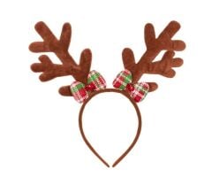 KAHVERENGİ GEYİK NOEL TAÇ 15CM
