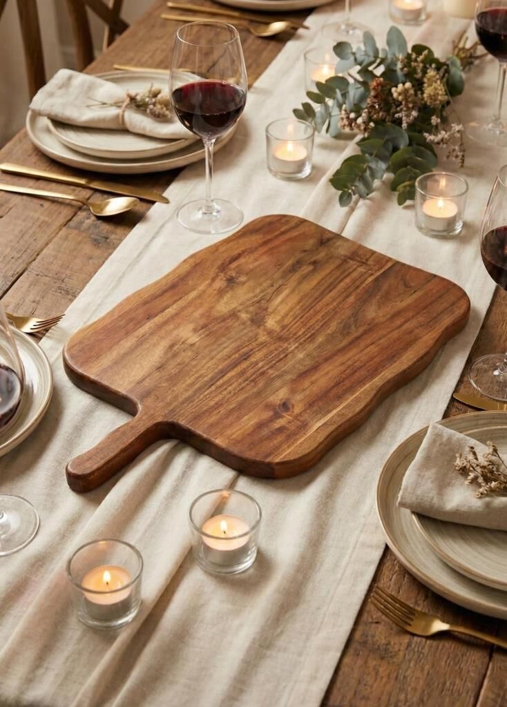 NATURA AKASYA SUNUM/KESME TAHTASI 46X27X2CM