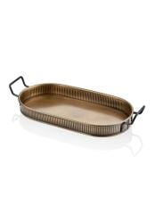 ALTIN OVAL GALVENİZ TEPSİ 54CM