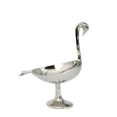 GÜMÜŞ ÖRDEK FİGÜR KASE/DEKOR 27CM