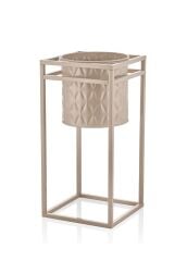 PRİZMA KARAMEL VAZO/SAKSI 60X30X35CM