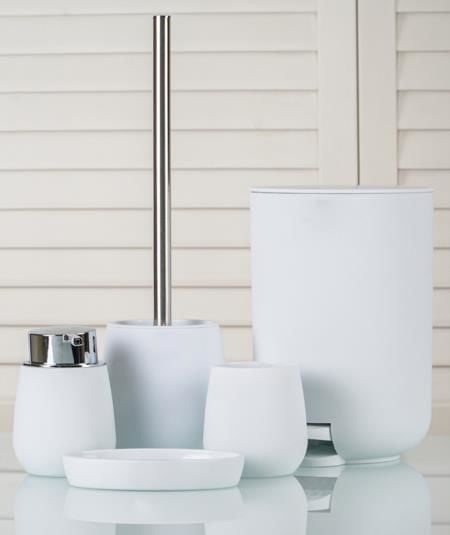 BEYAZ AKRİLİK 5 PARÇA BANYO SETİ