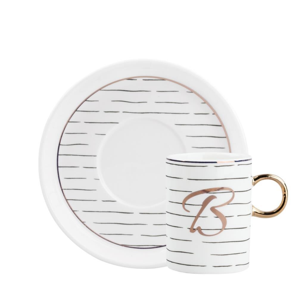 MONO B HARFİ TEK KİŞİLİK TÜRK KAHVESİ FİNCANI