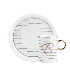 MONO B HARFİ TEK KİŞİLİK TÜRK KAHVESİ FİNCANI