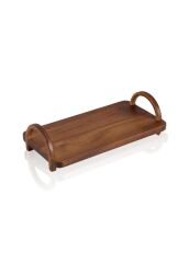 NATURA AKASYA KULPLU TEPSİ 30X16X8CM