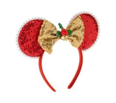 KIRMIZI ALTIN FİYONK NOEL TAÇ 9CM